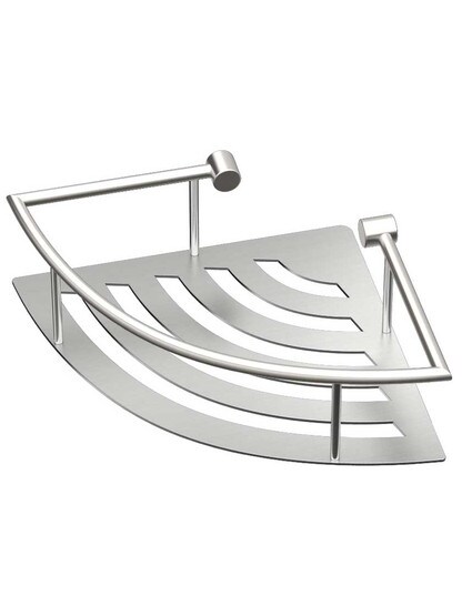 11 inch Exton Shower Corner Shelf in Satin Chrome.